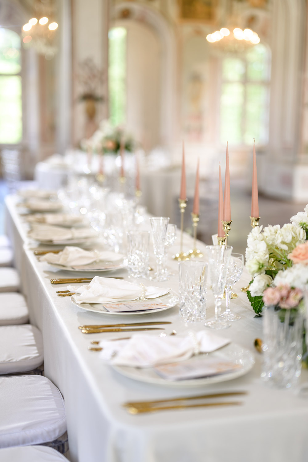 luxury wedding reception at chateau bon repos