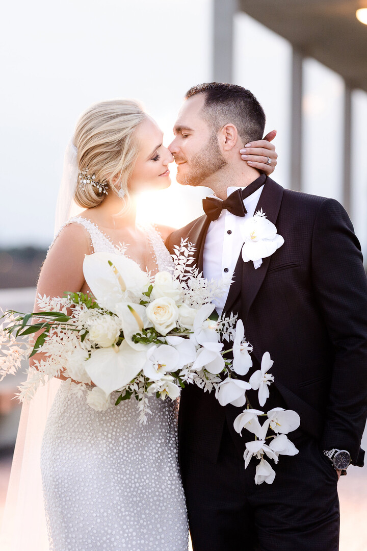sunset wedding at Obelisk Winery in Czech Republic