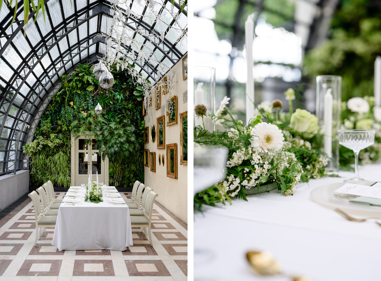 {svatební tabule ve Villa Richter v Praze}